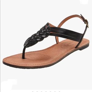 Corso Como Black Braided Friendship Thong Sandal Size 8.5